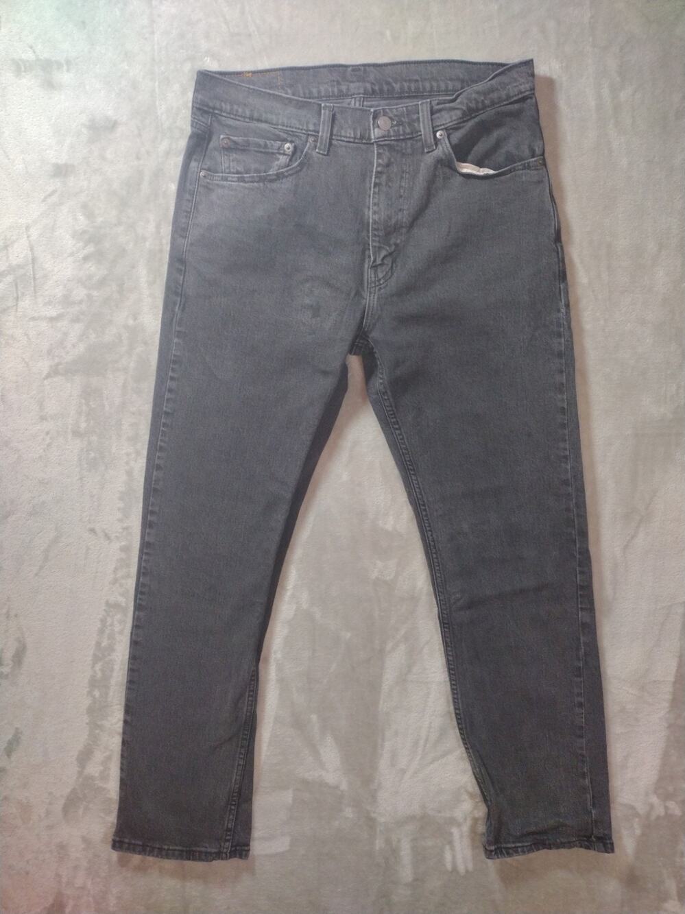 Levis 505 Jeans Men 33x30 Black Fade Regular Fit Straight Grunge Casual Preppy